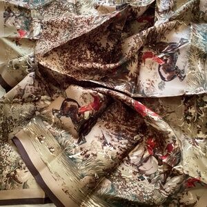 PENDLETON SCARF “DESERT RIDERS BLUE”The bold graphics make this oversized square